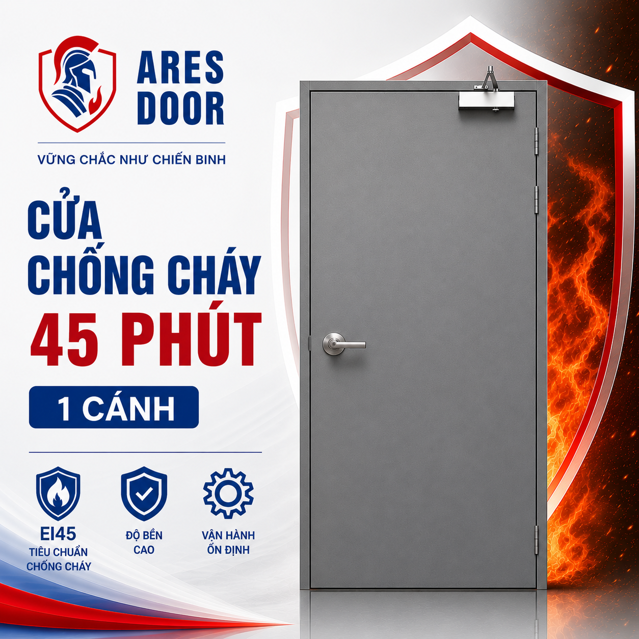 Cửa chống cháy 45 phút – 1 cánh
