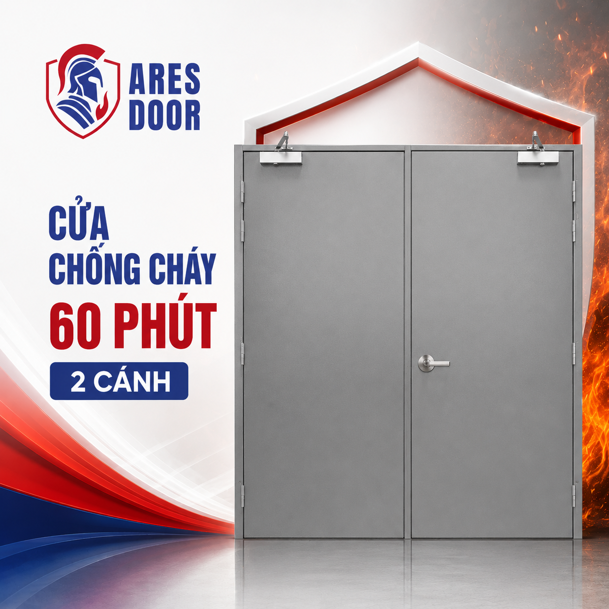 Cửa chống cháy 60 phút – 2 cánh