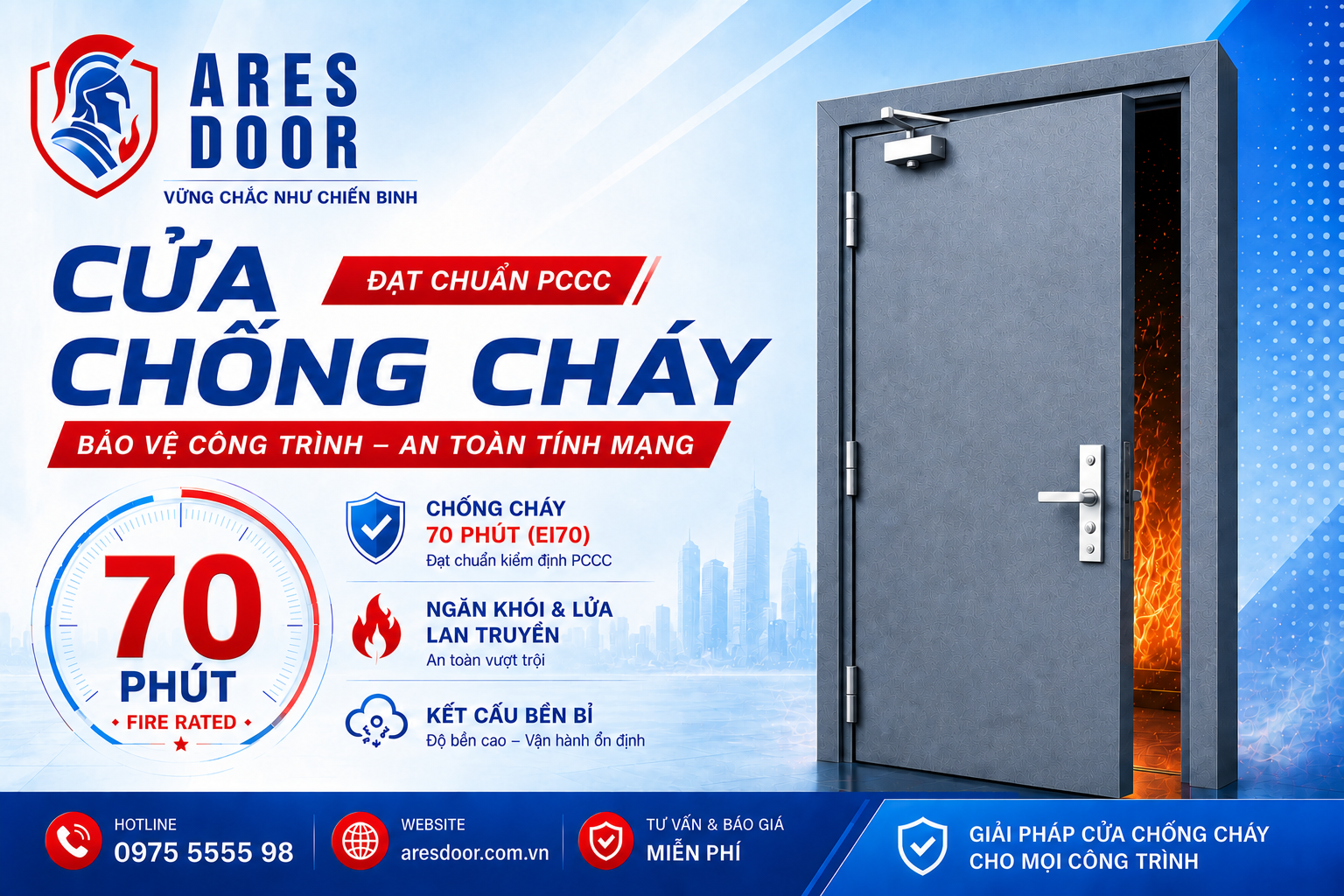 Cửa chống cháy 70 phút